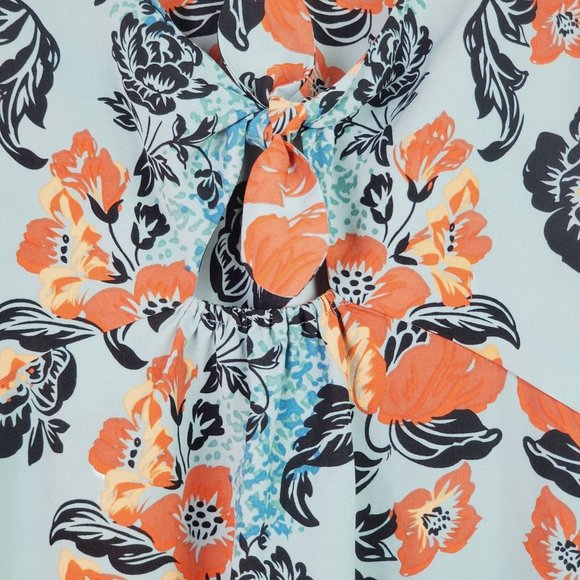 Cabi Aqua Mist Maya V-Neck Shift Mini Dress, Floral Print, Sz XS - Picture 8 of 11